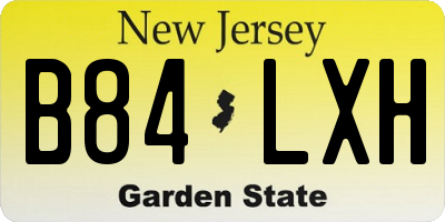 NJ license plate B84LXH