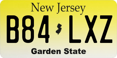 NJ license plate B84LXZ