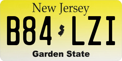 NJ license plate B84LZI