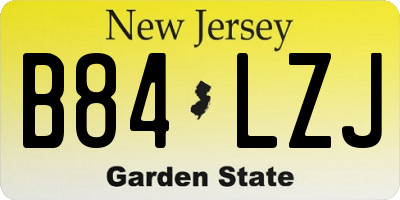 NJ license plate B84LZJ