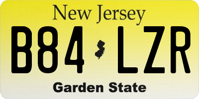 NJ license plate B84LZR