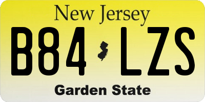 NJ license plate B84LZS