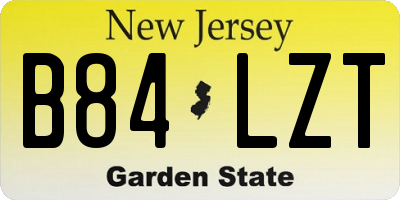 NJ license plate B84LZT