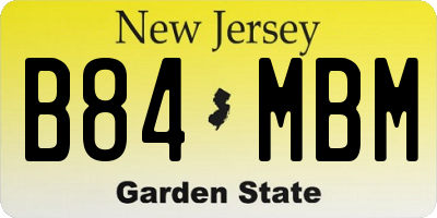 NJ license plate B84MBM