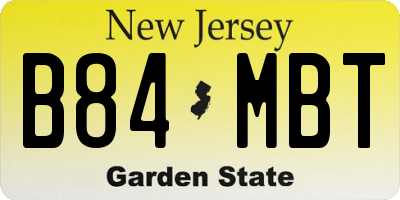 NJ license plate B84MBT