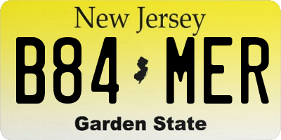 NJ license plate B84MER
