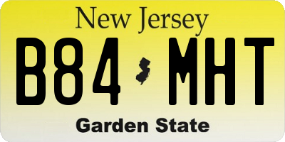 NJ license plate B84MHT