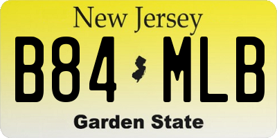 NJ license plate B84MLB