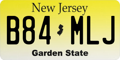 NJ license plate B84MLJ