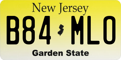 NJ license plate B84MLO