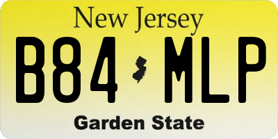 NJ license plate B84MLP