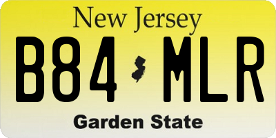 NJ license plate B84MLR