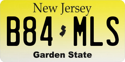 NJ license plate B84MLS