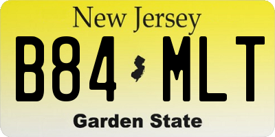 NJ license plate B84MLT