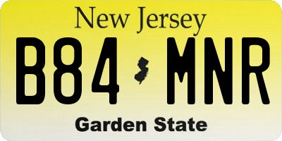 NJ license plate B84MNR
