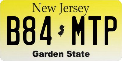 NJ license plate B84MTP