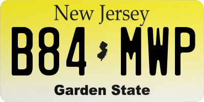 NJ license plate B84MWP