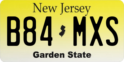 NJ license plate B84MXS