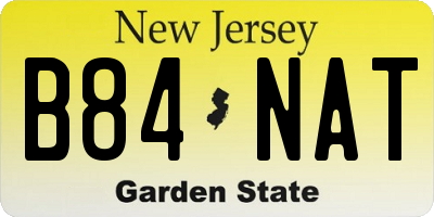 NJ license plate B84NAT