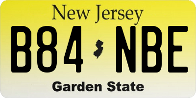 NJ license plate B84NBE