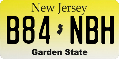 NJ license plate B84NBH