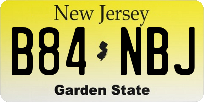 NJ license plate B84NBJ
