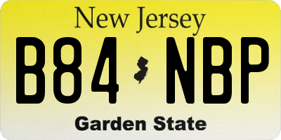 NJ license plate B84NBP