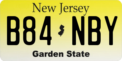 NJ license plate B84NBY