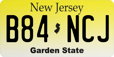 NJ license plate B84NCJ