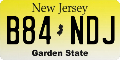 NJ license plate B84NDJ