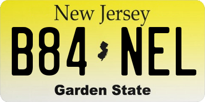 NJ license plate B84NEL