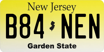 NJ license plate B84NEN