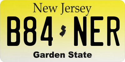 NJ license plate B84NER