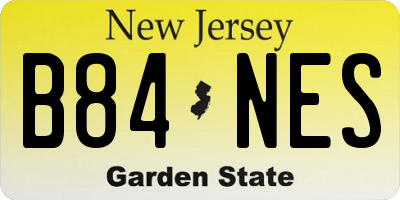 NJ license plate B84NES