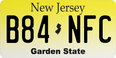 NJ license plate B84NFC