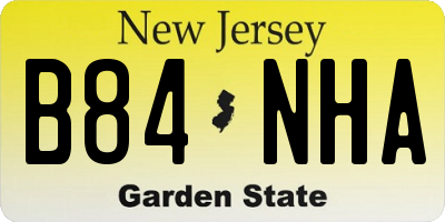 NJ license plate B84NHA