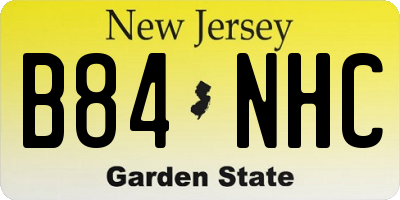 NJ license plate B84NHC