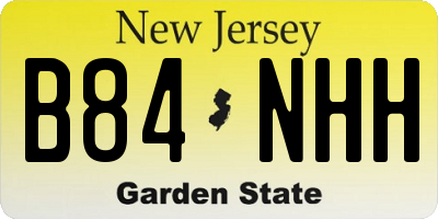 NJ license plate B84NHH