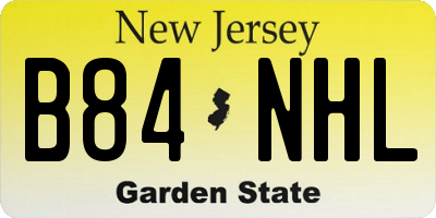 NJ license plate B84NHL