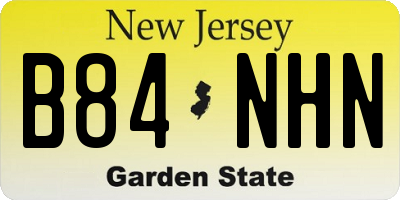 NJ license plate B84NHN