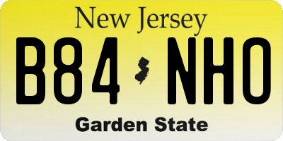 NJ license plate B84NHO