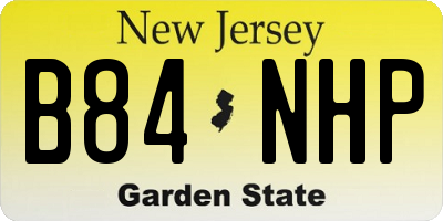 NJ license plate B84NHP