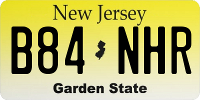 NJ license plate B84NHR