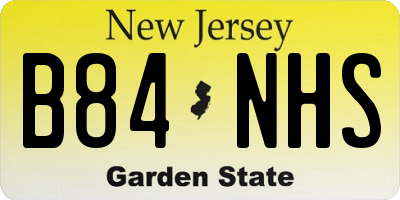 NJ license plate B84NHS