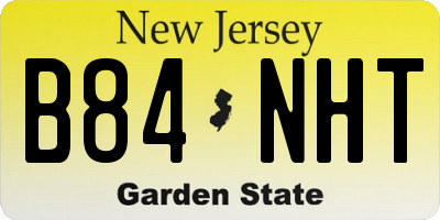 NJ license plate B84NHT