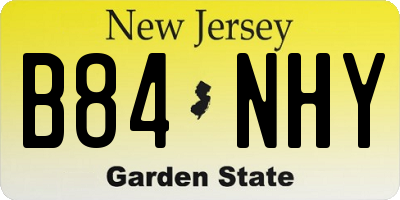 NJ license plate B84NHY