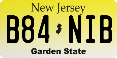NJ license plate B84NIB