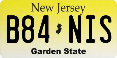 NJ license plate B84NIS