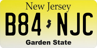 NJ license plate B84NJC