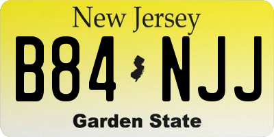 NJ license plate B84NJJ